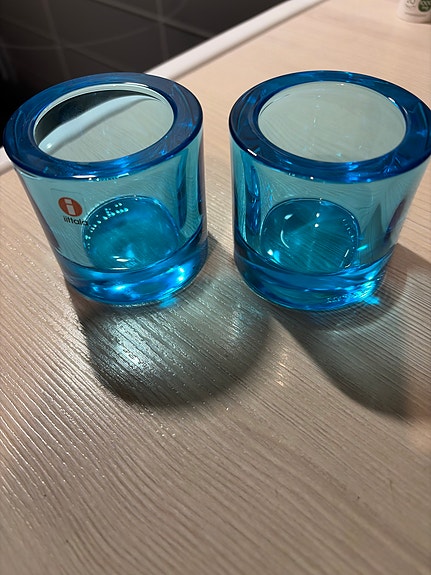 Iittala koriste-esineet sininen lasi