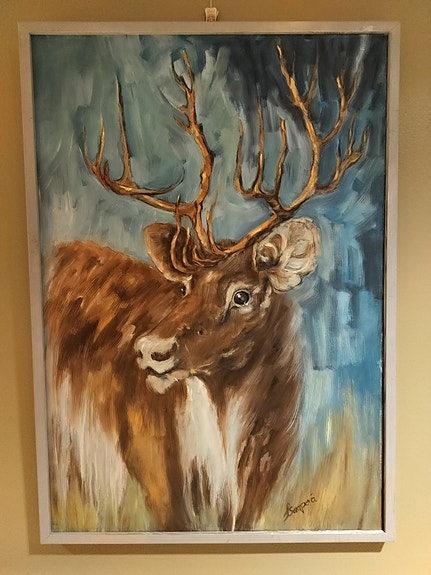 Öljyvärimaalaus / metsän eläimet