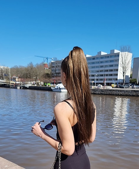 Ponytail kuituhiusponnari hiustenpidennys