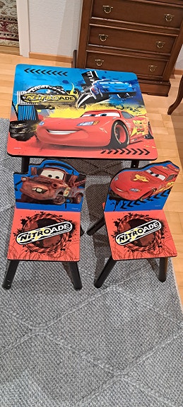 Lasten pöytä ja tuolit, Disney Autot, Salama Mcqueen