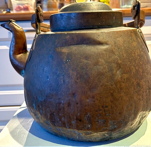 1900l käsintehty vanha iso kuparipannu