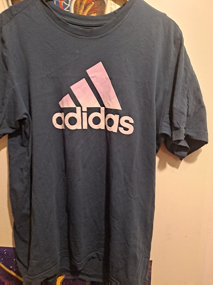 Adidas miesten t-paita L vaaleanpunainen logo