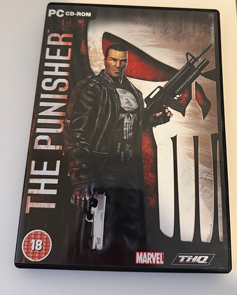 The Punisher PC-peli, CD-ROM CIB (Complete-in-box) 3 levyä + ohjekirja