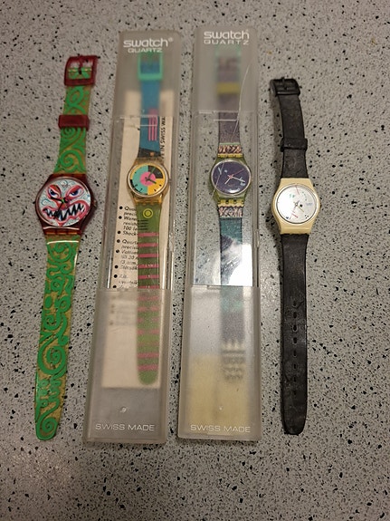 Swatch rannekelloja, vanhoja