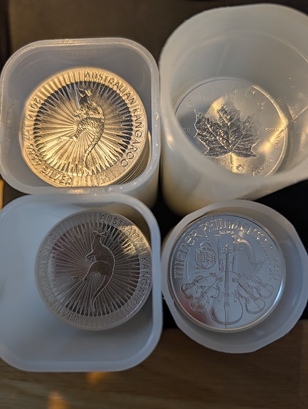 1 Oz hopea kolikoita -LOPUT! (6kpl)