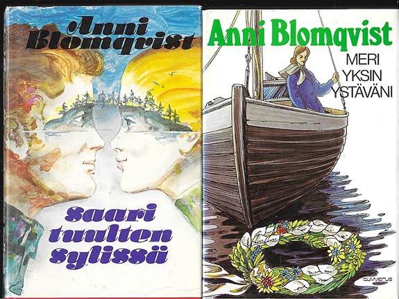 Anni Blomqvistin Myrskyluoto kirjat.