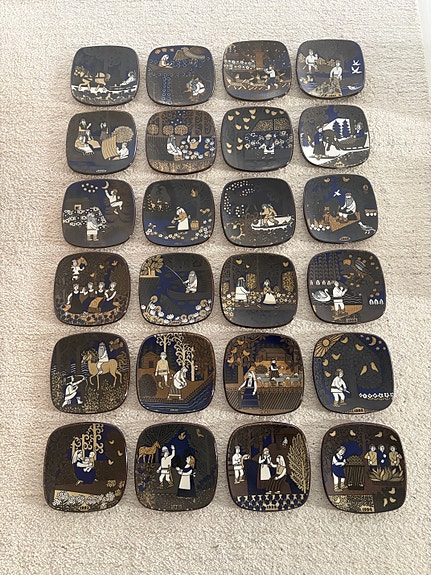 Arabian Kalevala lautaset 24kpl koko sarja