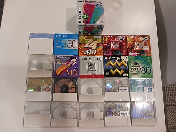 Sony Maxell TDK Axia MD-minidisc levyt 30kpl UUSI