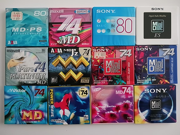Sony Maxell TDK Axia MD-minidisc levyt 12kpl UUSI