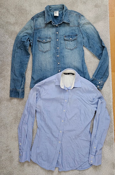 H&M farkkupaita XS-S + Zara kauluspaita S
