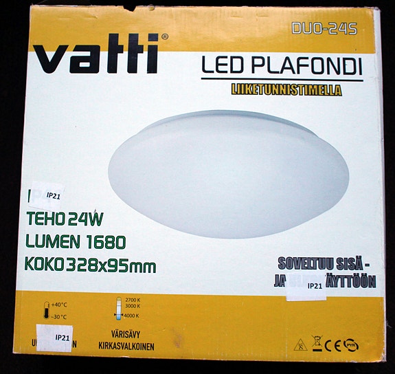Tunnistinvalaisin Led-plafondi