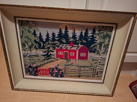 Mökki Maisema kanavatyö taulu