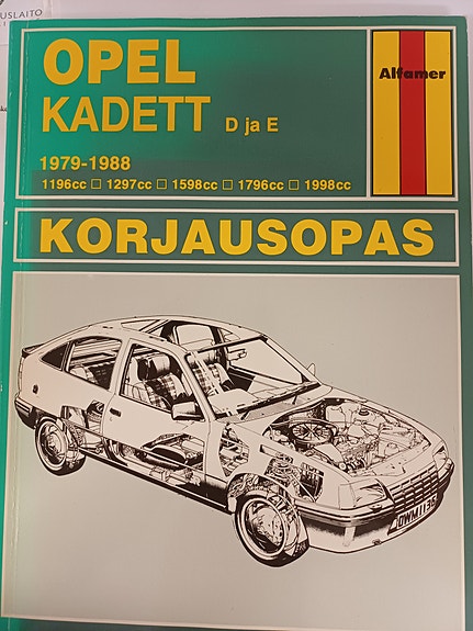 Korjausopas Opel Kadet 1979-1988 Alfamer, Teekkarien autopalvelu.
