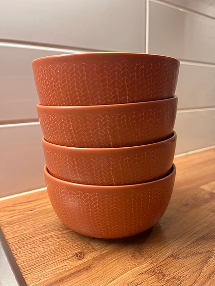 Iittala Sarjaton kulho 0,68 L, Letti punasavi 4kpl