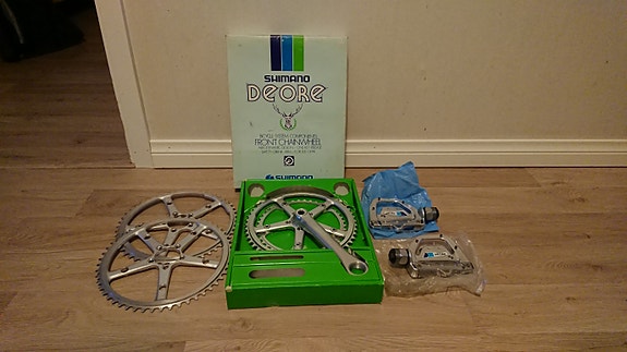 NOS Shimano Deore kammet ja NOS Deore polkimet