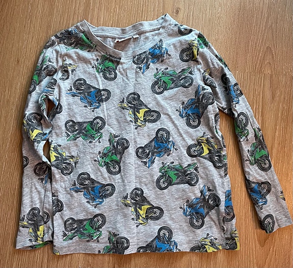 Moottoripyörä trikoopaita 130cm