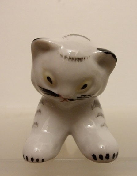 Vintage Verbilki posliini kissa figuuri