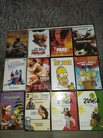 Kotimaisia ja ulkomaalaisia DVD - elokuvia