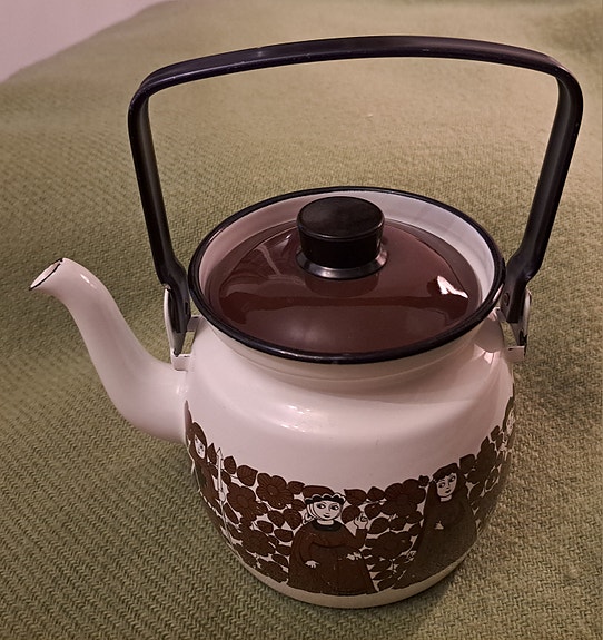 Finel Ritari emalikahvipannu vintage