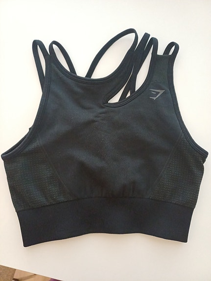 Gymshark Ultra Seamless Sports Bra - Black, koko S