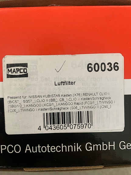 Renault Ilmansuodatin