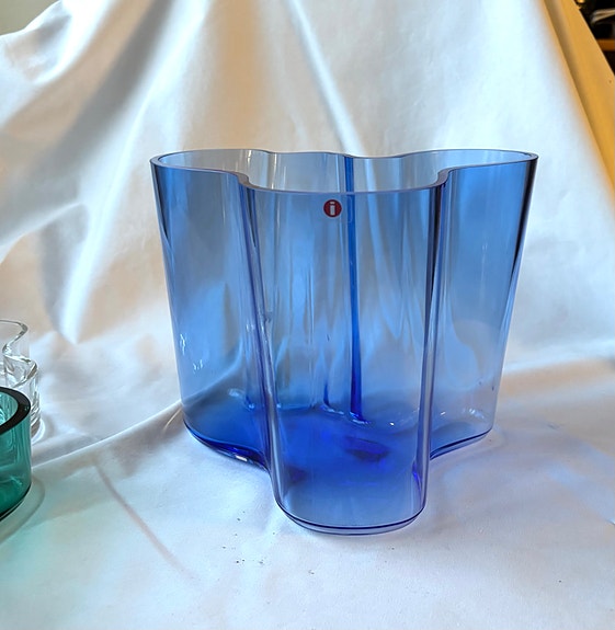 Iittala Aalto-maljakko 160 mm taivaansininen
