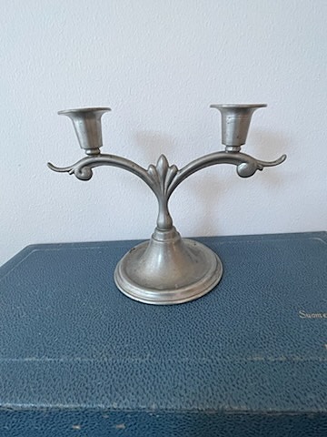 Kynttilänjalka tinaa vintage