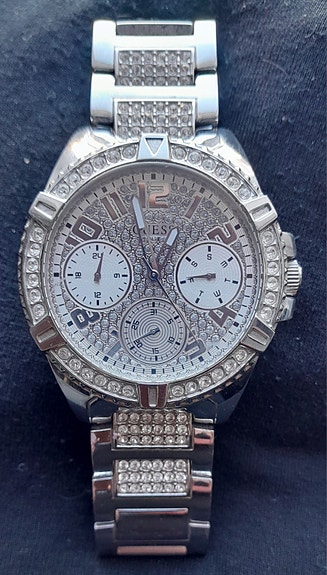 Guess Lady Frontier W1156L1 naisten rannekello ruostumaton teräs hopea