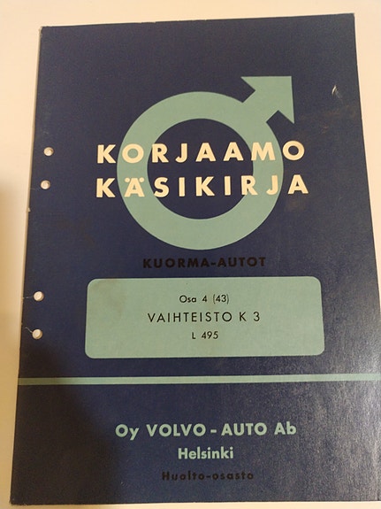 Volvo kuorma-autot korjaamokäsikirja vaihteisto K3