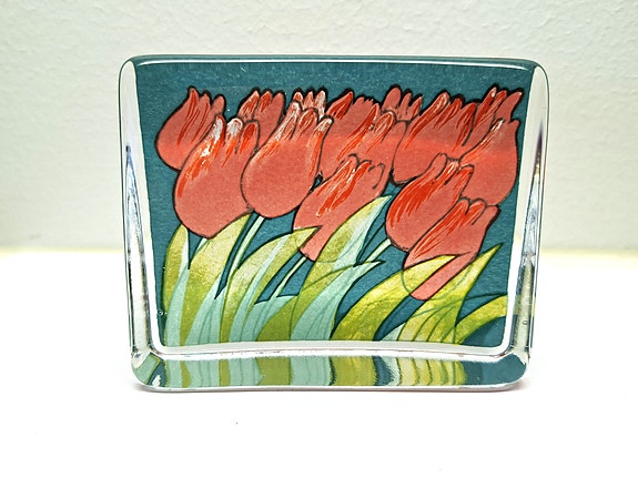 Heljä Liukko-Sundström lasikortti Tulppaanit 1995