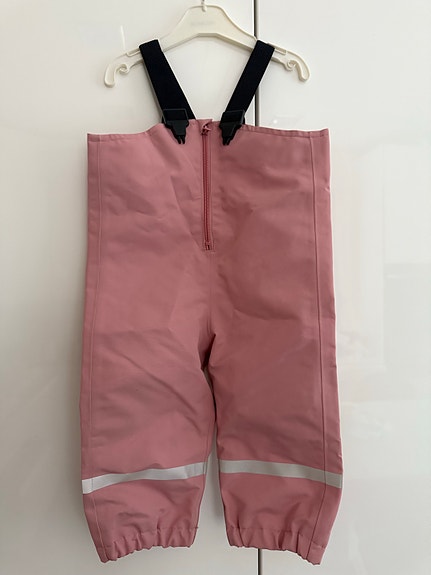 H&M kuorihousut/sadehaalari koko 92 vaaleanpunainen polyesteri unisex