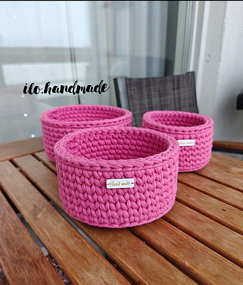 Virkatut korit mini setti