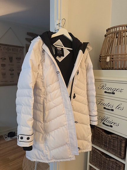 Canada Goose Loretta parka naisten talvitakki M valkoinen untuva