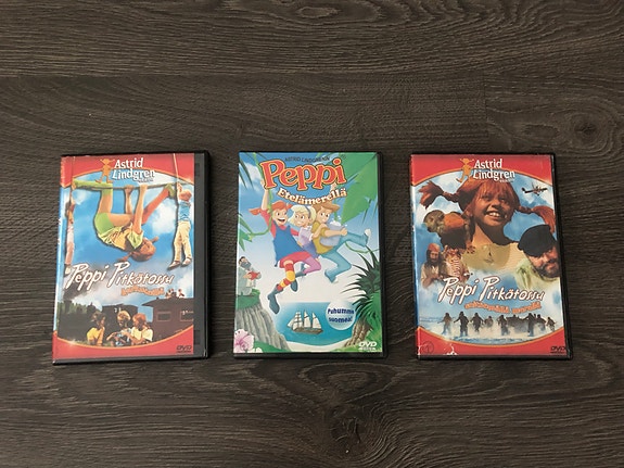 Astrid Lindgren Peppi Pitkätossu DVD, 3 kpl
