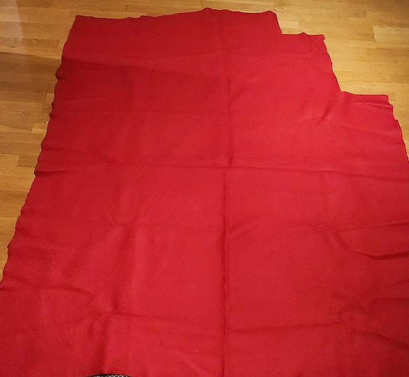 Huopaa, 100% villaa, n.160x180cm, kuvan pala, vahvuus n.2.5mm.