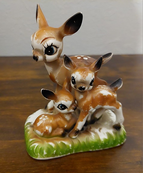 Bambi 1950-luku vintage eläin figuuri