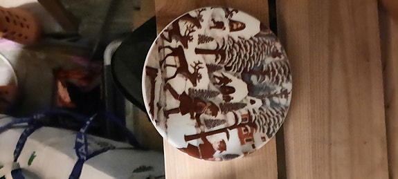 Arabia lappi-aiheinen koristelautanen 12cm