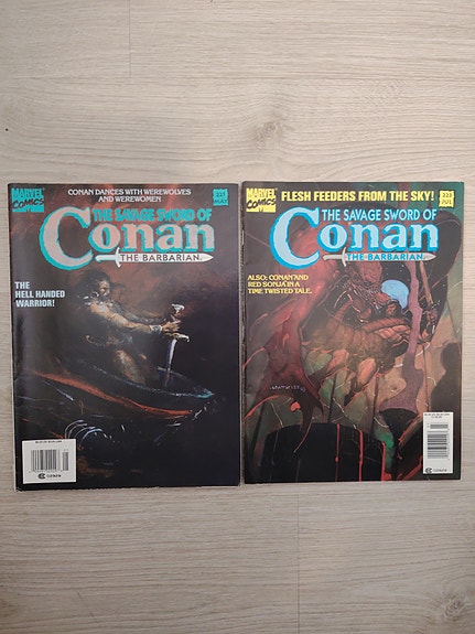 The Savage sword of Conan the Barbarian 2kpl