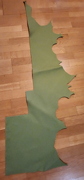 100% huopaa, villaa, vahvuus 3mm, pala kuten kuvassa, n. 170g