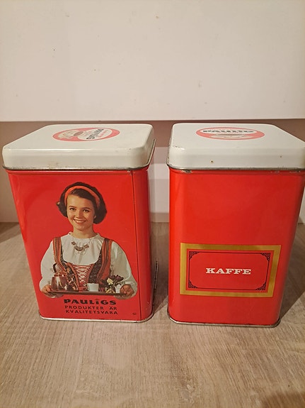 Vanhat Pauligin kahvipurkit 2kpl