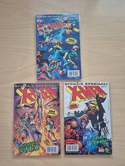 Ryhmä-X-setti. spesiaalit 1, 3 ja 4/2000, sarjakuvalehdet suomeksi. Marvel X-Men