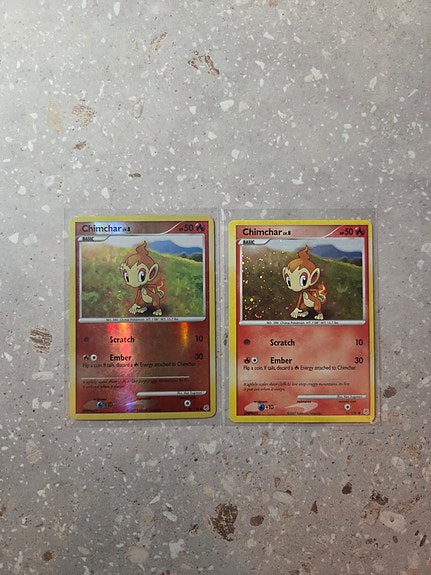 Chimchar Lv.8 x 2 (holo & reverse holo) - Pokemon, Diamond & Pearl