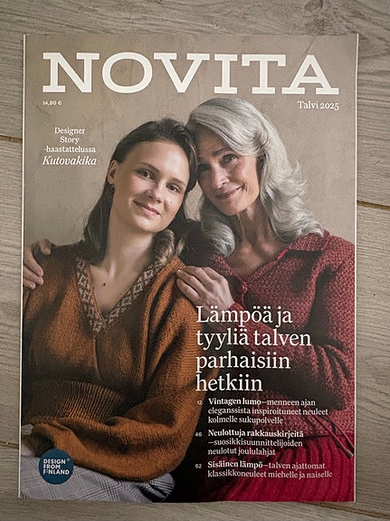 Novita-lehti Talvi 2025 käsityö- ja neulelehti