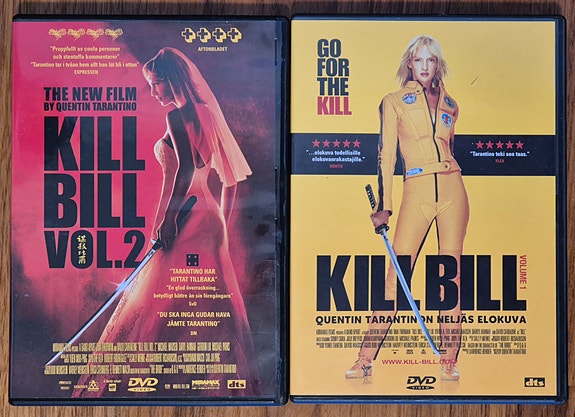 Kill Bill 1 ja 2 DVDt