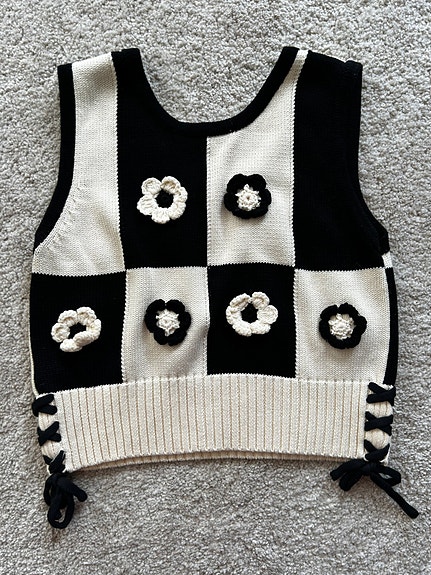 Zara paita (S/36) pitsikukkia liivi