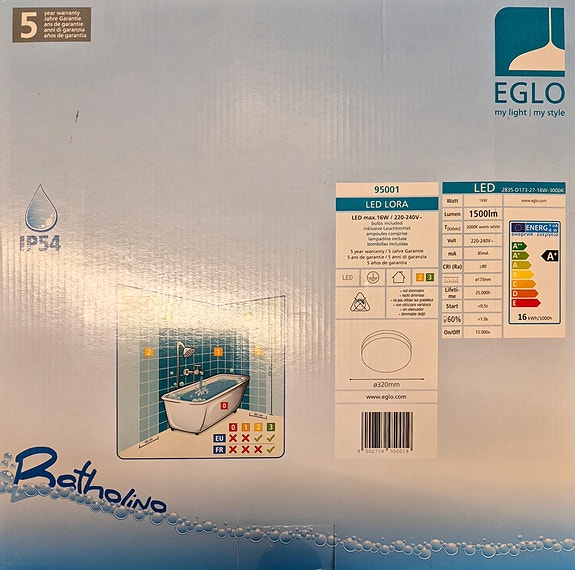Eglo Batholino kylpyhuonevalaisin IP54