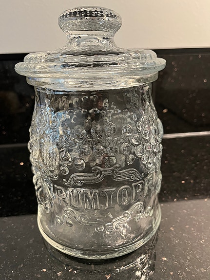 Rumtopf, saksalainen hillopurkki, hilloamispurkki, lasipurkki, hillopurkki