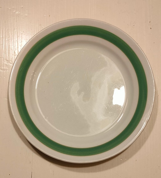 Arabia Vihreä raita lautanen 16.5cm