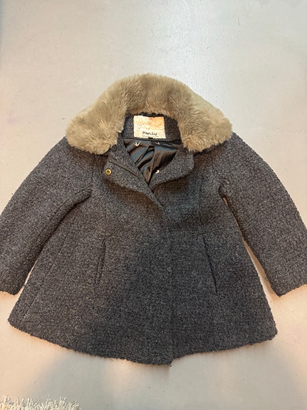 POMPdeLUX villakangastakki tytöille koko 104 harmaa