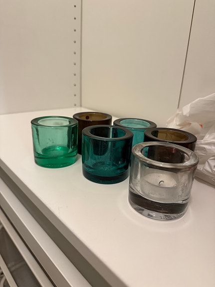 Iittala Kivi tuikkukipot monivärinen lasi
